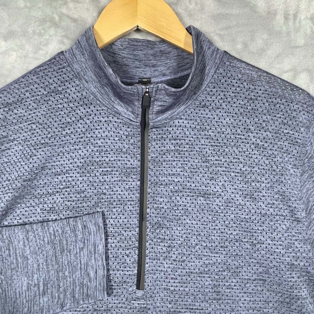 Lululemon Mens Metal Vent Tech 1/2 Zip 2.0 Pullover  Blue LM3DGCS Size L